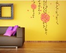 Beautiful Vines with Butterflies Flowers Vinyl Wall Decals
